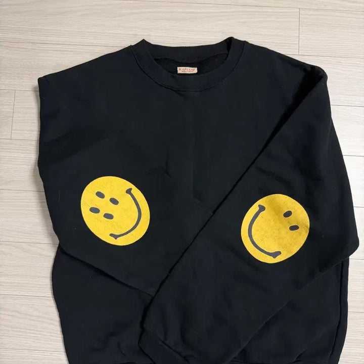 [BUNJANG] KAPITAL Black Smile Print Sweatshirt / [4] KAPITAL 블랙 스타일 맨투맨