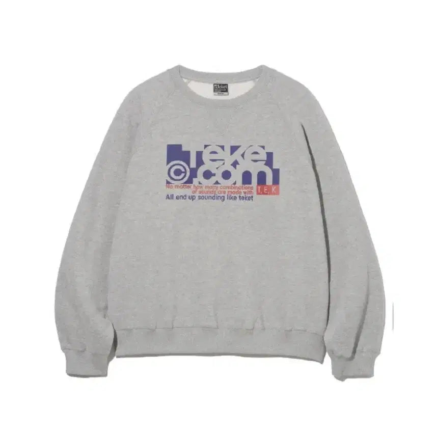 [BUNJANG] Teket Folder Sweatshirt - Melange Gray / 테켓 Folder Sweatshirt 멜란지 그레이