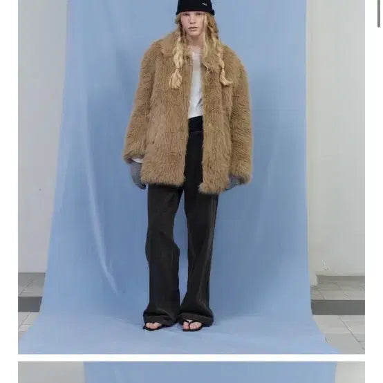[BUNJANG] Poeto Beige Fur Jacket / 포에토 퍼 자켓