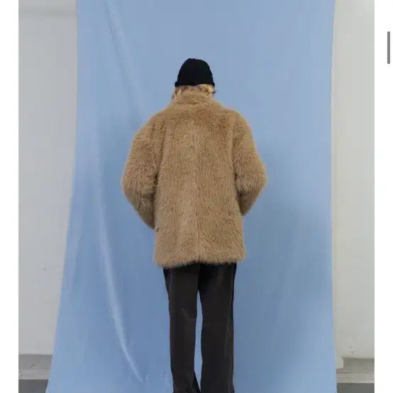 [BUNJANG] Poeto Beige Fur Jacket / 포에토 퍼 자켓