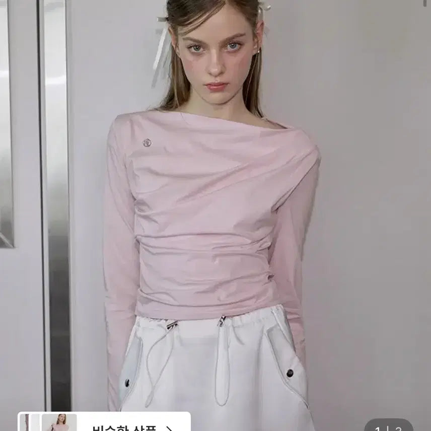 [SOLD OUT] 단종템 로제프란츠 Drape Off Shoulder Long Sleeve