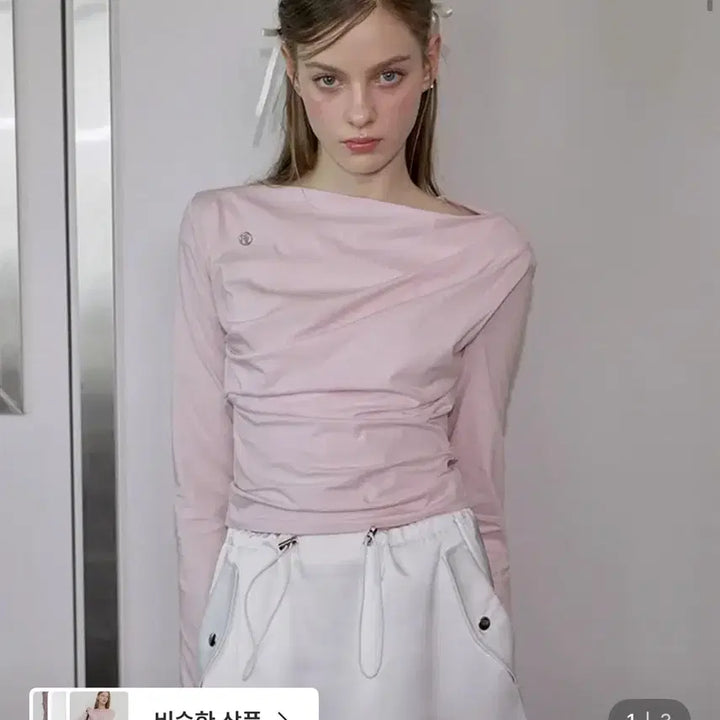 [SOLD OUT] 단종템 로제프란츠 Drape Off Shoulder Long Sleeve