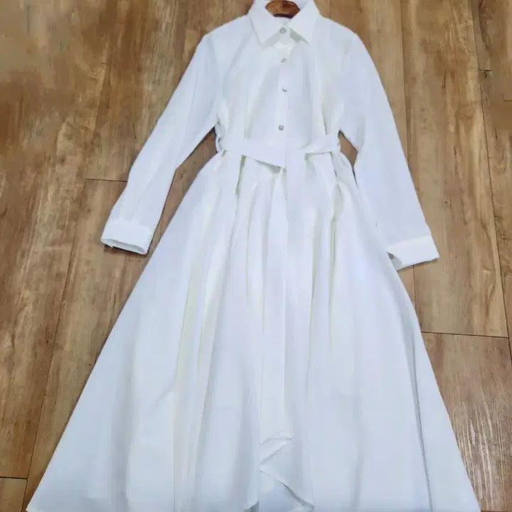 [BUNJANG] Trench Style Asymmetrical Collar Dress / 트렌치형 언발 카라 원피스 s~M