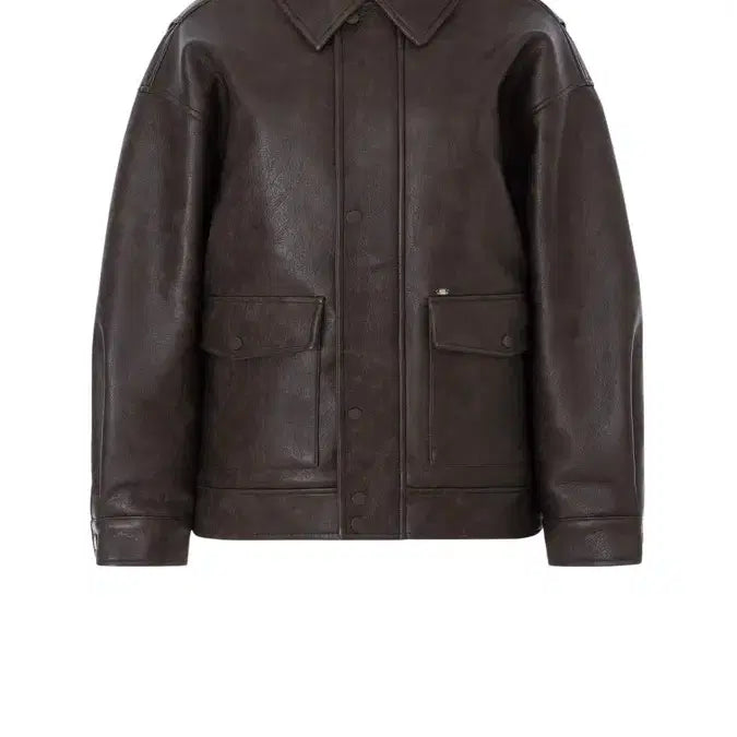 [BUNJANG] Pale Jade Brown Leather Jacket / 페일제이드 브라운 레더 자켓