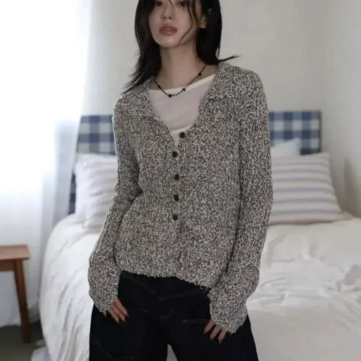 [BUNJANG] Rowere Bocashi Collar Cardigan / 로웨어 가디건