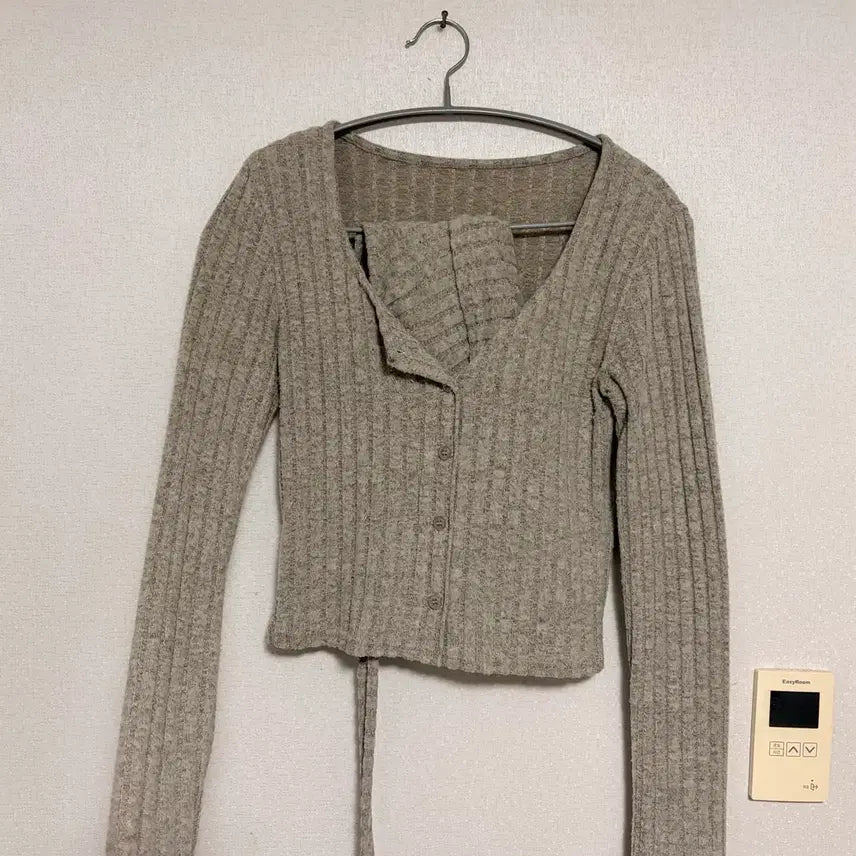 [BUNJANG] Halter Knit Choker Cardigan Set / 홀터 니트 쵸커 가디건 세트