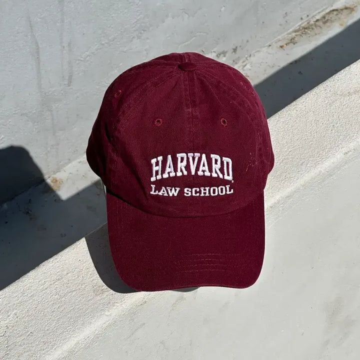 [BUNJANG] Harvard Law School Burgundy Ball Cap / [M] 하버드 로스쿨 버건디 볼캡 모자