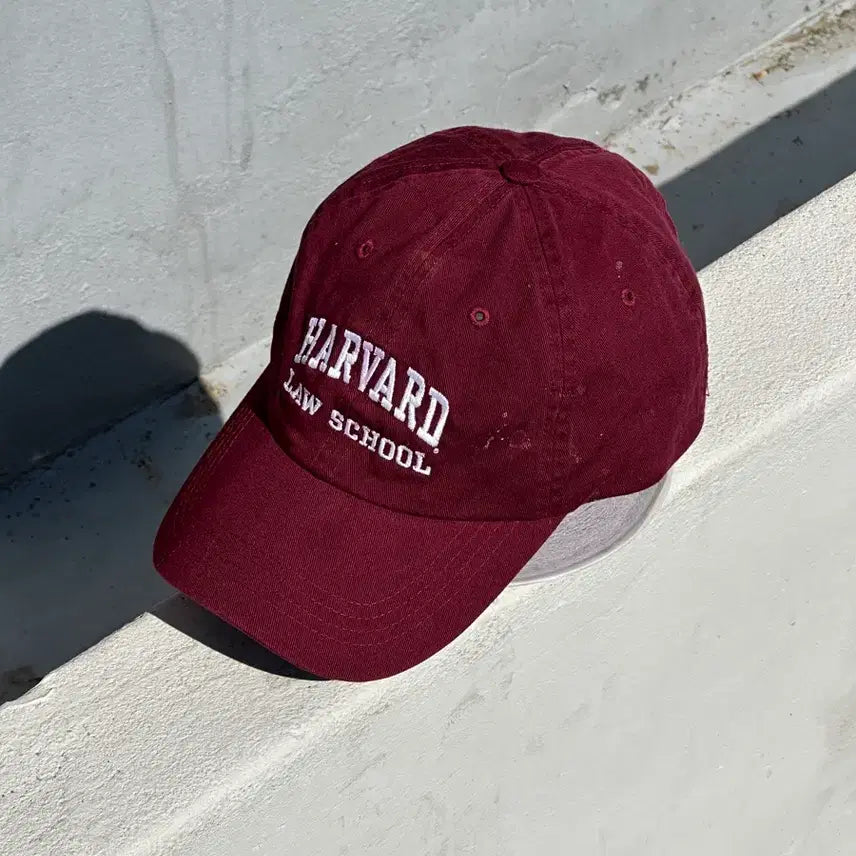 [BUNJANG] Harvard Law School Burgundy Ball Cap / [M] 하버드 로스쿨 버건디 볼캡 모자