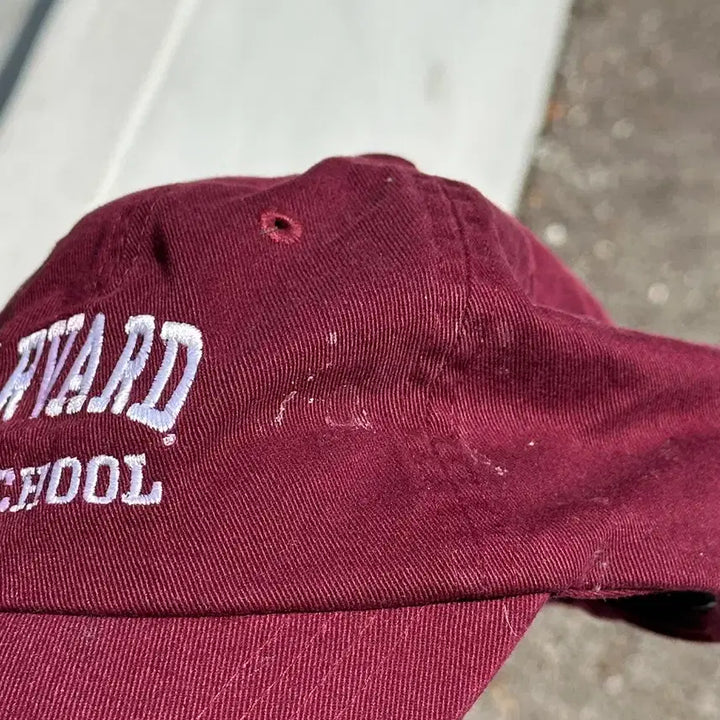 [BUNJANG] Harvard Law School Burgundy Ball Cap / [M] 하버드 로스쿨 버건디 볼캡 모자