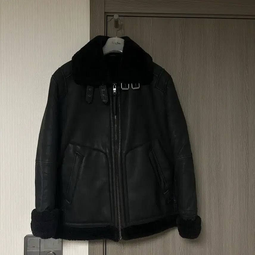 [BUNJANG] ZARA Black Faux Shearling Jacket / 자라 블랙 무스탕 자켓