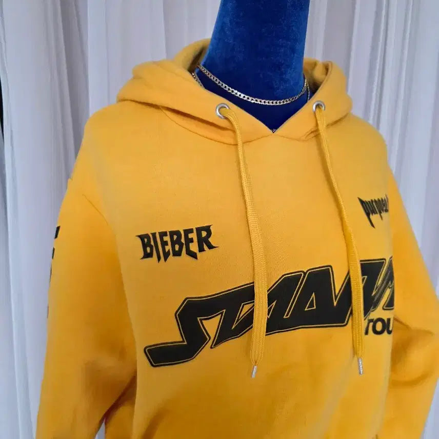 [BUNJANG] H&amp;M Justin Bieber Yellow Hoodie / H&amp;M과 저스틴 비버 콜라보 후드티