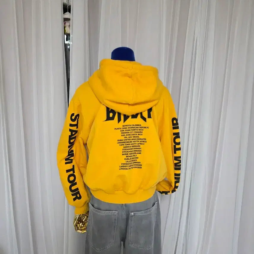 [BUNJANG] H&amp;M Justin Bieber Yellow Hoodie / H&amp;M과 저스틴 비버 콜라보 후드티