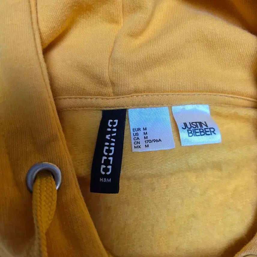 [BUNJANG] H&amp;M Justin Bieber Yellow Hoodie / H&amp;M과 저스틴 비버 콜라보 후드티