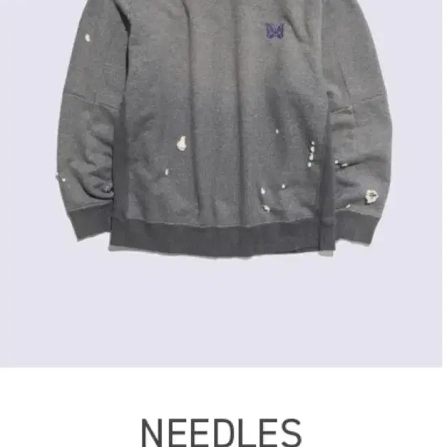 [BUNJANG] Needles Damage Limited Edition Sweatshirt / Needles 니들스 데미지 한정판 맨투맨