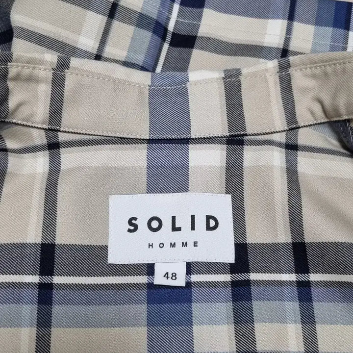 [BUNJANG] Solid Homme Checkered Shirt / 솔리드옴므 체크셔츠