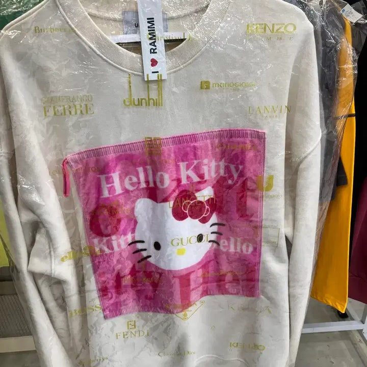 [BUNJANG] Kitty Cotton Printed Sweatshirt / 키티 코튼 프린팅 맨투맨