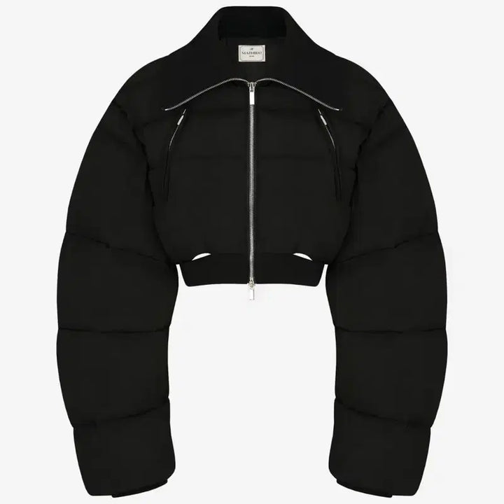[BUNJANG] Lange Cutout Short Padded Jacket (Black, F) / 랑거 컷아웃 숏패딩 (블랙,F) !!