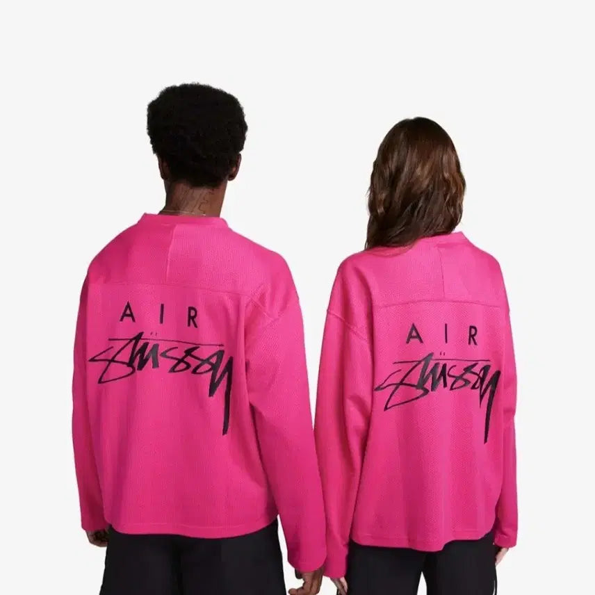 [BUNJANG] Nike x Stussy Long Sleeve Top - Pink / [XL]나이키 x 스투시 탑 롱슬리브  핑크