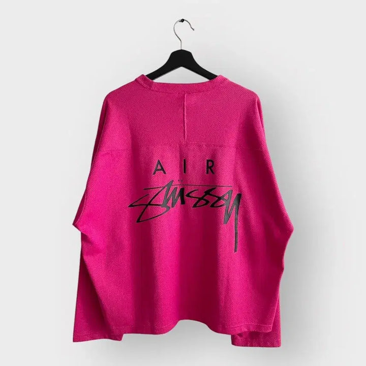 [BUNJANG] Nike x Stussy Long Sleeve Top - Pink / [XL]나이키 x 스투시 탑 롱슬리브  핑크