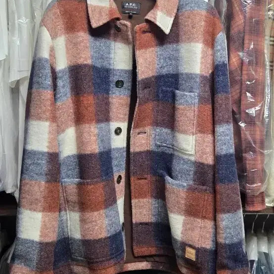 [BUNJANG] A.P.C. Check Wool Shirt Jacket / A.P.C. 체크 울 셔츠 자켓