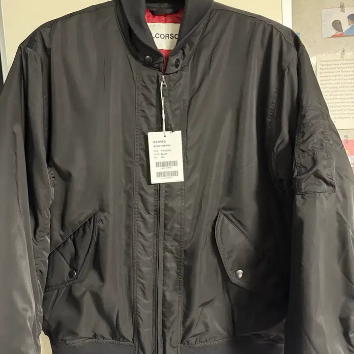 [BUNJANG] Il Corso Shawl Collar MA-1 Black Bomber Jacket / [XL] 일꼬르소 숄카라 ma1 블랙 새상품
