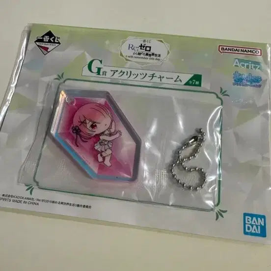 [SOLD OUT] (미개봉) 람 리제로 쿠지 g상 아크릴 키링
