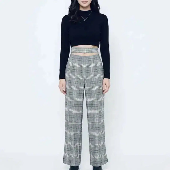 [BUNJANG] Checkered Slacks / 회색 체크 슬랙스