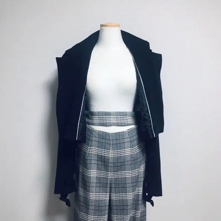 [BUNJANG] Checkered Slacks / 회색 체크 슬랙스