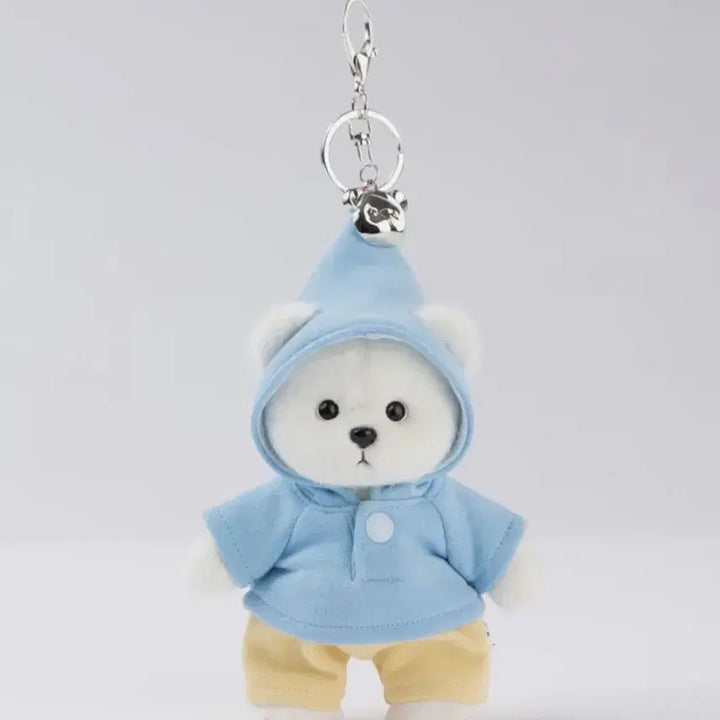 [BUNJANG] Teddy Tales Lena Bear Signature Keyring White / 테디테일즈 레나베어 시그니처 키링- 화이트 색상