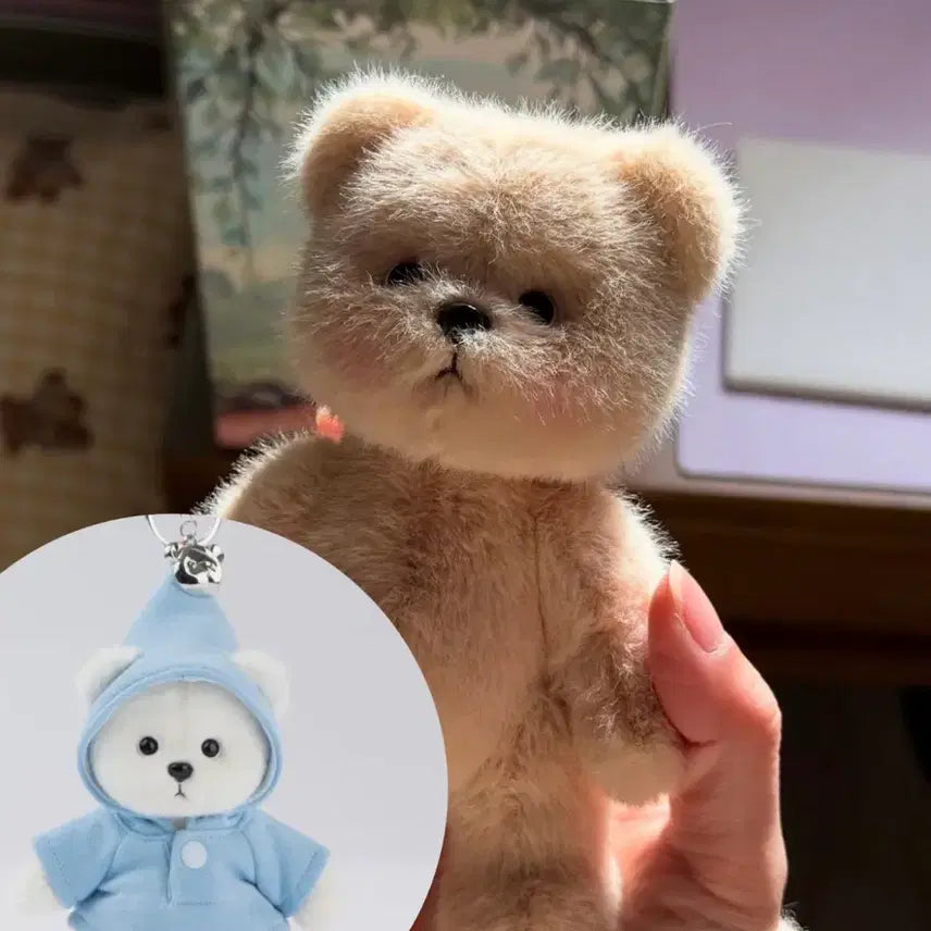 [BUNJANG] Teddy Tales Lena Bear Signature Keyring White / 테디테일즈 레나베어 시그니처 키링- 화이트 색상