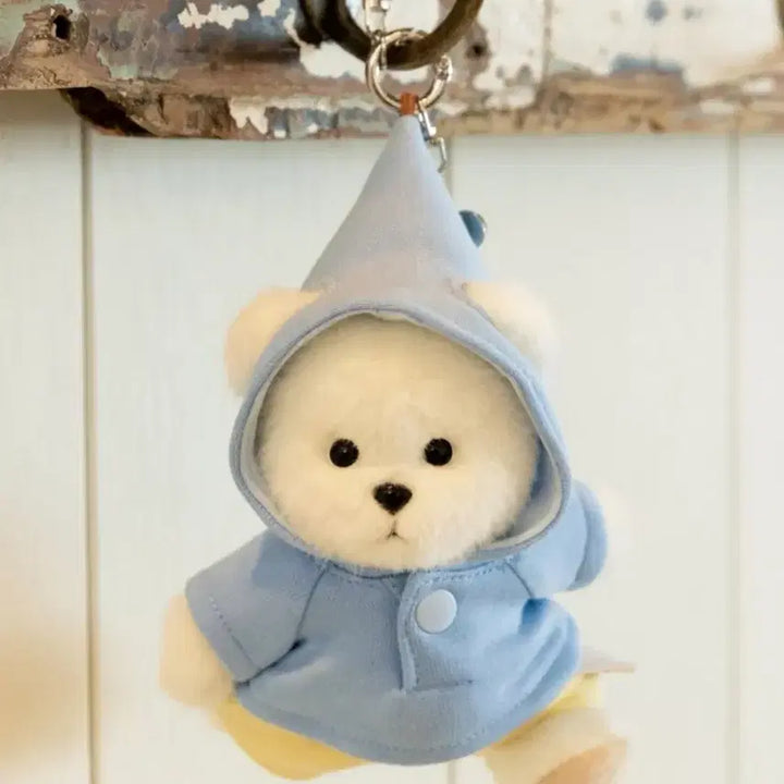 [BUNJANG] Teddy Tales Lena Bear Signature Keyring White / 테디테일즈 레나베어 시그니처 키링- 화이트 색상