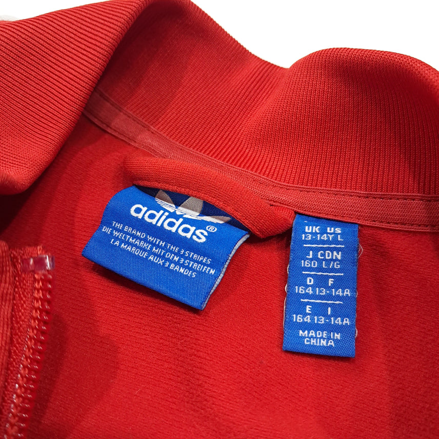 [BUNJANG] Adidas Originals Trefoil Red Jersey Jacket / CL696 L 아디다스 오리지널 00s 트레포일 레드 저지 자켓 집업