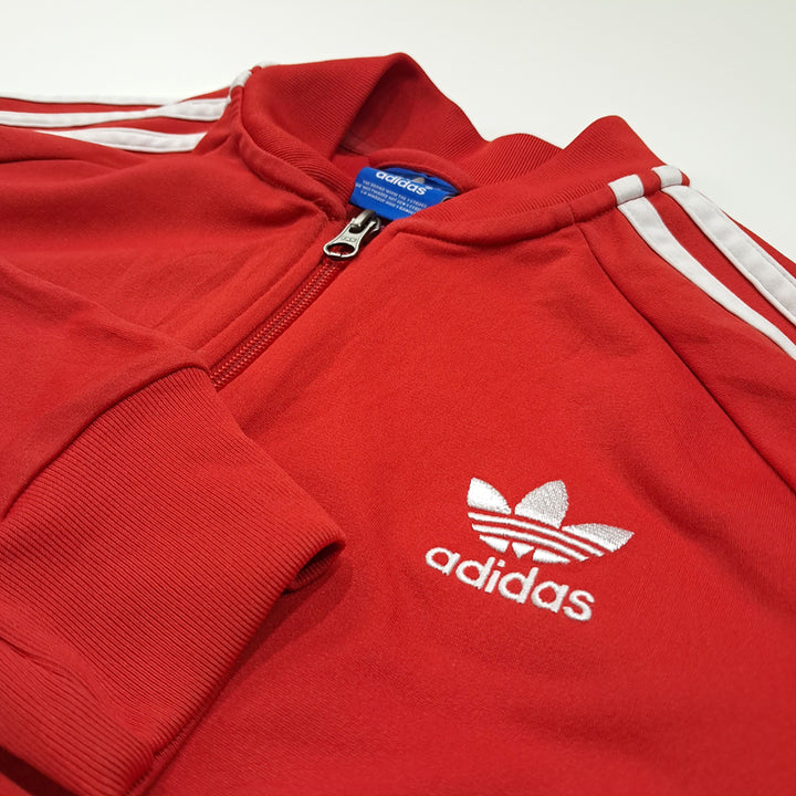 [BUNJANG] Adidas Originals Trefoil Red Jersey Jacket / CL696 L 아디다스 오리지널 00s 트레포일 레드 저지 자켓 집업