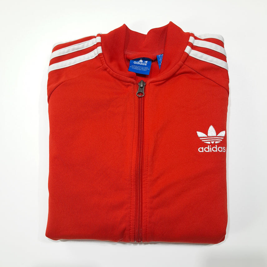 [BUNJANG] Adidas Originals Trefoil Red Jersey Jacket / CL696 L 아디다스 오리지널 00s 트레포일 레드 저지 자켓 집업