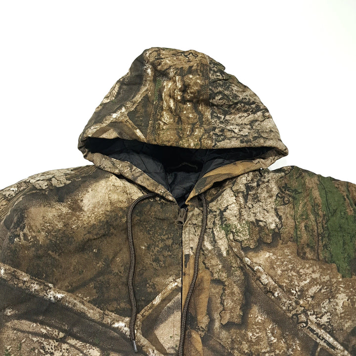 [BUNJANG] Gamehide Realtree APX 2XL Quilted Brown Hooded Jacket / CL697 2XL 게임하이드 00s 리얼트리 퀼팅 브라운 후드 자켓 점퍼