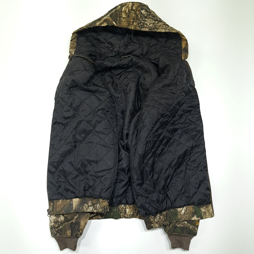 [BUNJANG] Gamehide Realtree APX 2XL Quilted Brown Hooded Jacket / CL697 2XL 게임하이드 00s 리얼트리 퀼팅 브라운 후드 자켓 점퍼
