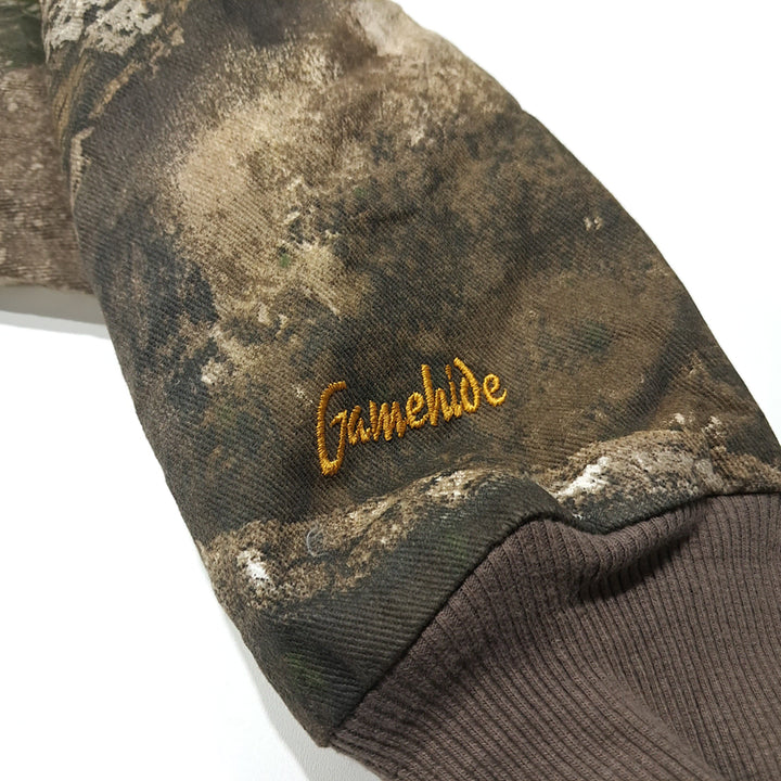 [BUNJANG] Gamehide Realtree APX 2XL Quilted Brown Hooded Jacket / CL697 2XL 게임하이드 00s 리얼트리 퀼팅 브라운 후드 자켓 점퍼