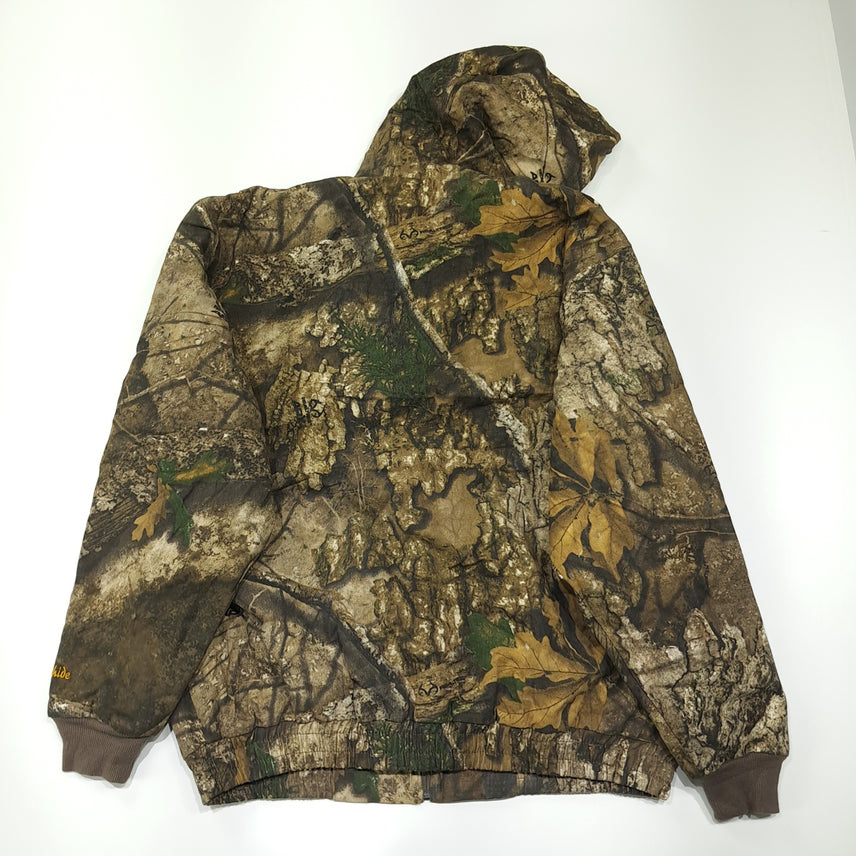 [BUNJANG] Gamehide Realtree APX 2XL Quilted Brown Hooded Jacket / CL697 2XL 게임하이드 00s 리얼트리 퀼팅 브라운 후드 자켓 점퍼
