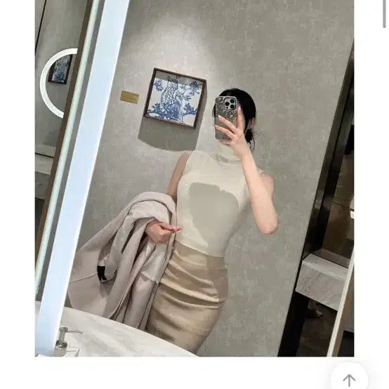 [BUNJANG] Cashmere Crop Turtleneck Tank Top / 수입의류 캐시미어 크롭 목폴라나시 새상품