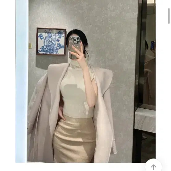 [BUNJANG] Cashmere Crop Turtleneck Tank Top / 수입의류 캐시미어 크롭 목폴라나시 새상품