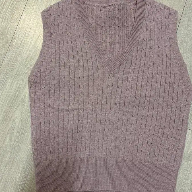 [BUNJANG] Golf Wear Cable Knit Vest / 골프웨어 베스트 케이블 니트 조끼
