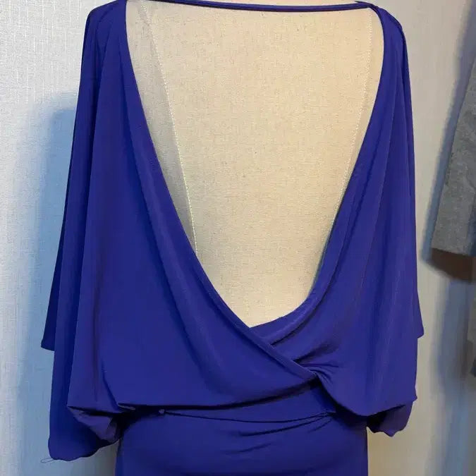 [BUNJANG] Purple Pleated Long Dress / 퍼플 플리츠 원피스 등플러팅 맥저지원단