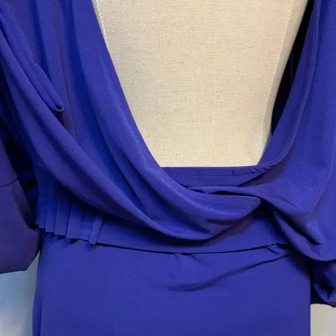 [BUNJANG] Purple Pleated Long Dress / 퍼플 플리츠 원피스 등플러팅 맥저지원단