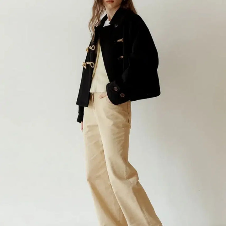 [BUNJANG] a.t.corner Double Toggle Short Coat Black / 앳코너(a.t.corner)더블 토글 숏 코트 블랙