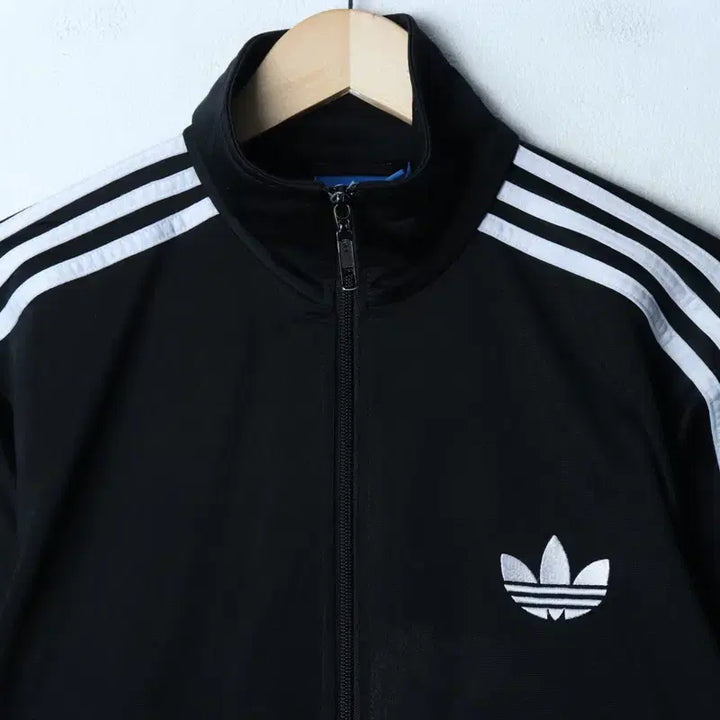 [BUNJANG] Adidas Track Top Zip-Up Jersey Jacket / (S) 아디다스 집업져지 트랙탑 구파버 블랙 올드스쿨 검흰-176DE