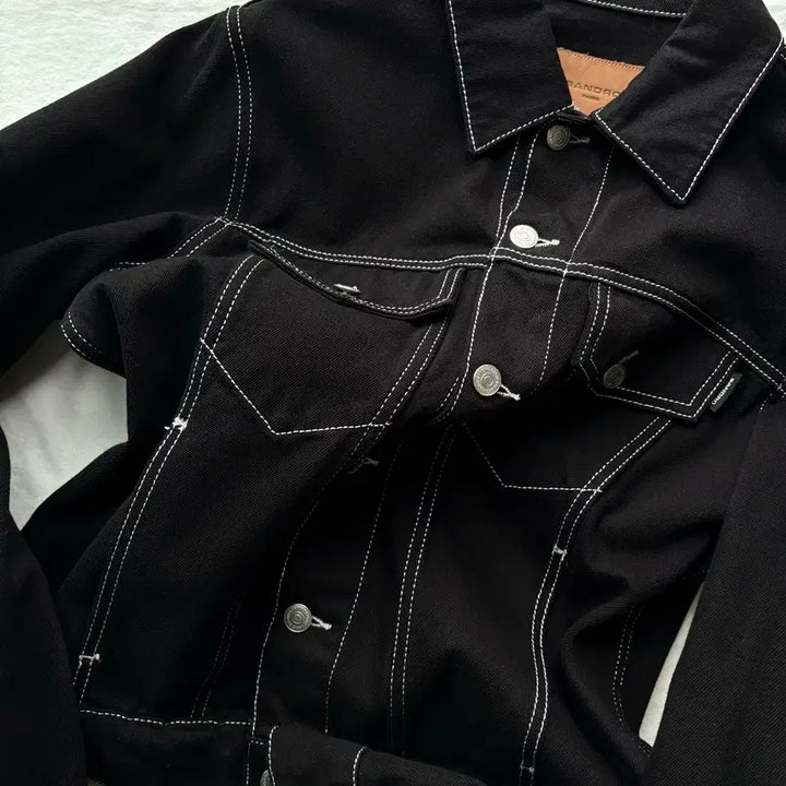 [BUNJANG] Sandro Stitch Jacket Black / [M] 산드로 스티치 자켓 블랙