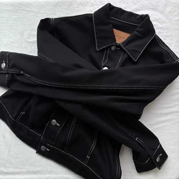 [BUNJANG] Sandro Stitch Jacket Black / [M] 산드로 스티치 자켓 블랙