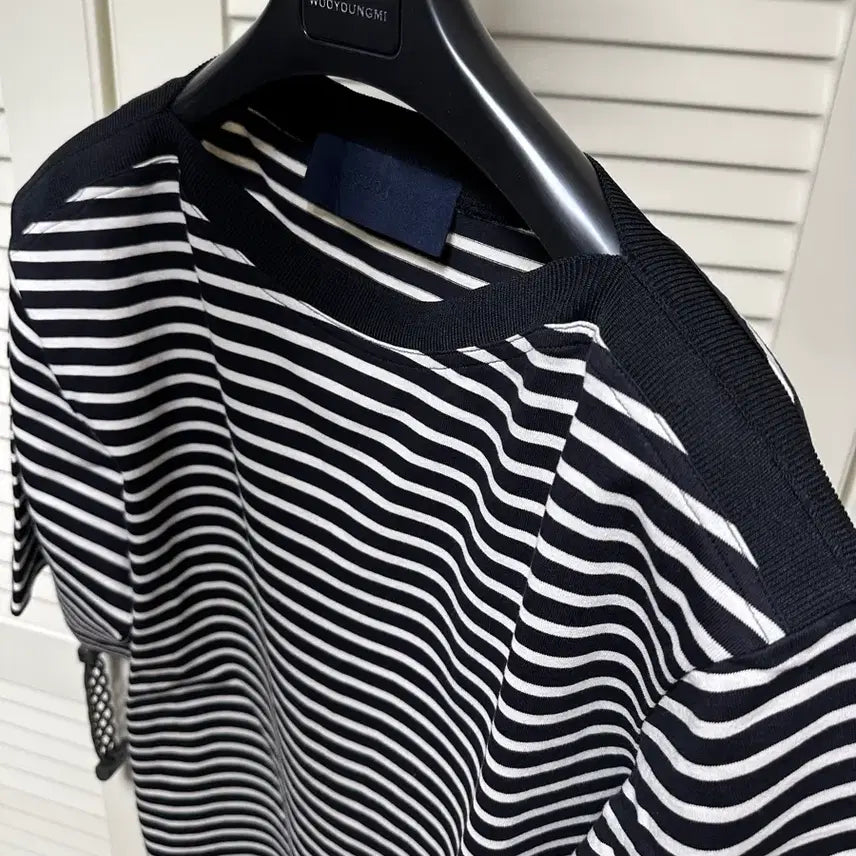 [BUNJANG] Juunj Boat Neck Striped Border T-shirt / 준지 juunj / 준지 보트넥 스트라이프 보더티 티셔츠
