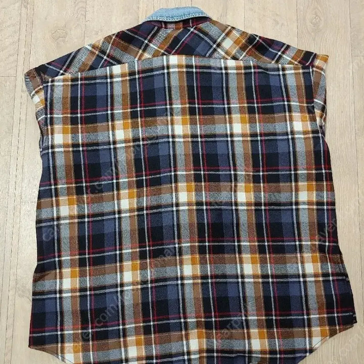 [BUNJANG] Fear of God Denim Collar Tartan Check Shirt / 피어오브갓 정품 데님카라 타탄 체크셔츠