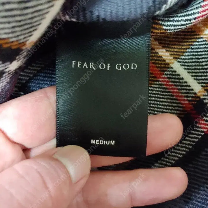 [BUNJANG] Fear of God Denim Collar Tartan Check Shirt / 피어오브갓 정품 데님카라 타탄 체크셔츠